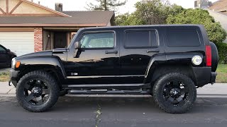 STOCK HUMMER H3 35" TIRES 20" ROCKSTAR WHEELS Alloy Wheels For Hummer H3