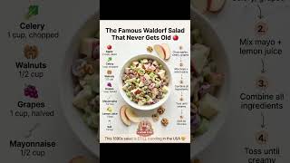 “1890s ka Salad aaj bhi trend me? 😳 Waldorf Salad ka secret recipe 🥗”