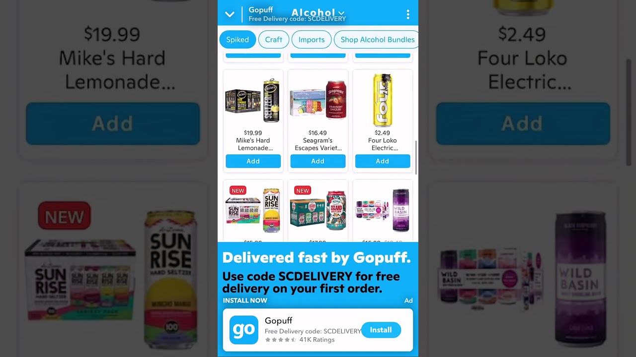 GoPuff Delivered Fast Mobile App Advertisement Short