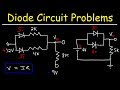 How To Solve Diode Circuit Problems In Series and Parallel Using Ohm's Law and KVL