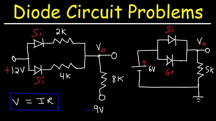 How To Solve Diode Circuit Problems In Series and Parallel Using Ohm's Law and KVL