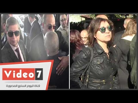 أنس الفقى وأحمد موسى وعزة مصطفى فى جنازة شقيقة أبو العينين
