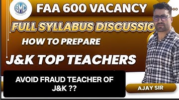 FAA SYLLABUS//600 VACANCY//BEST TEACHERS //HOW TO PREPARE // BEST STRATEGY// AJAY SIR 