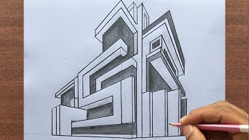 How to Draw a Modern House using 2-Point Perspective