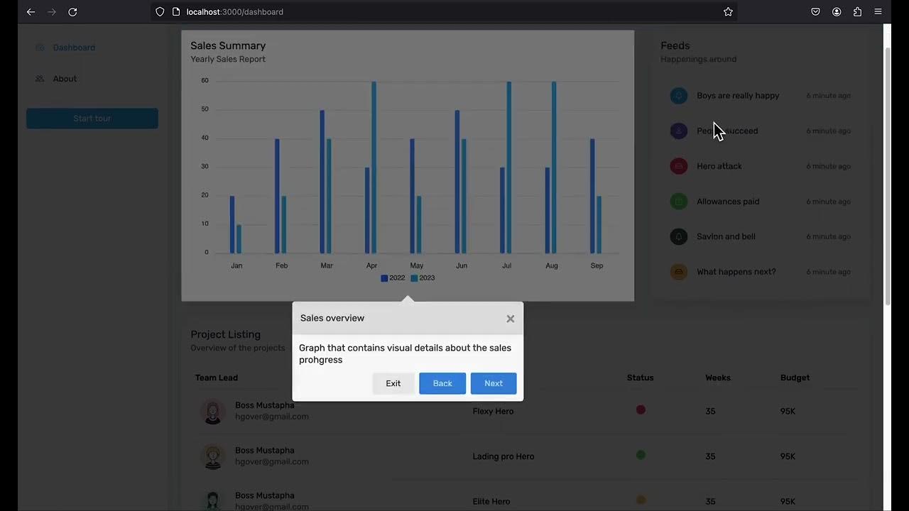 Demo: Using react-shepherd to build a site tour - YouTube