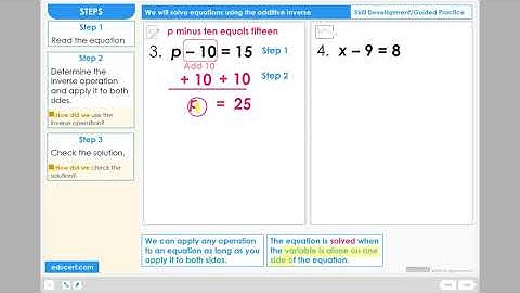 Lesson 3.1 - Solve Equations - Additive Inverse (Skill Development Part 2 of 3)