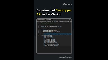 Experimental Eyedropper API in JavaScript