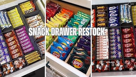 Satisfying Snack Drawer Organizing/ Restocking ASMR✨ | Tiktok Restocking Organizer