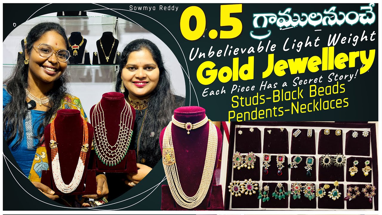 0.5gm Gold Jewelry?! The World's Lightest Gold Jewelry! Starting from 0.5gm 🤯