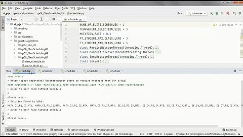 Class Scheduling + Genetic Algorithm + P2P + Student Scheduling + Python (05 - public version)