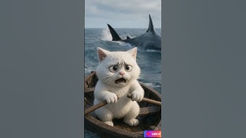 AI Cat Escapes Shark in Epic Ocean Chase 🌊🐱 | Unreal Engine 5 Style Short #shorts #cat #animation