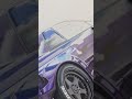 Realistic Sport Car Drawing -  | Nissan R32 skyline | #shorts #art #viral image