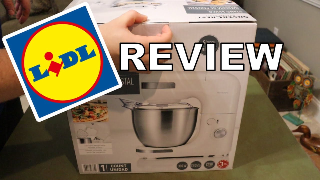 Lidl silvercrest stand mixer review cake mix and bread dough test - YouTube