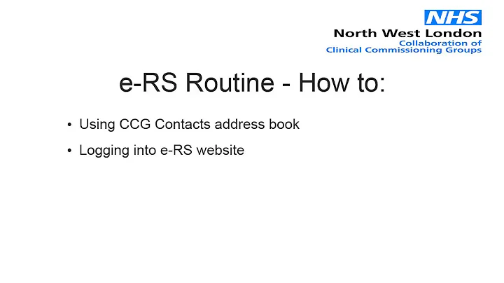 e RS Routine   How to Booking appointment (SystmOne)