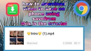 How to download video to save on phone using save from this is the tutorial screenshot 5