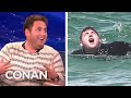 Jonah Hill Nearly Drowned On An Australian Beach | CONAN on TBS