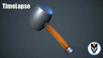 【Timelapse】3D Stylized Hammer Modeling