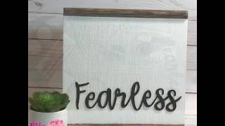 One Little Word, Fearless - DIY Wall Hanging