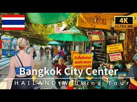 Bangkok 4K Walking Tour (Thailand) - 1-Hour Stroll from Ratchaprarop to Nana [4K HDR/60fps]