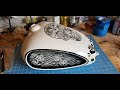 How to paint a Day of the dead and lace motorcycle Chopper tank.