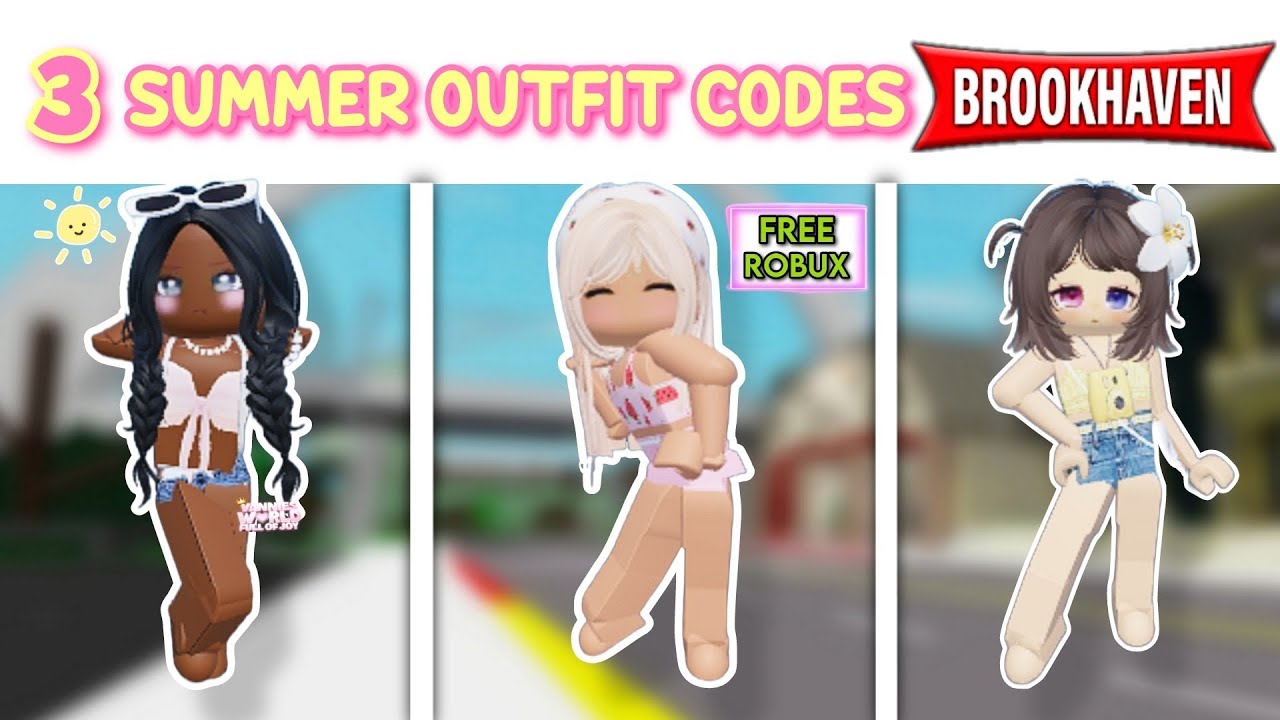 BROOKHAVEN 0 ROBUX FREE OUTFIT CODES(GIRLS)ROLEPLAY ROBLOX 