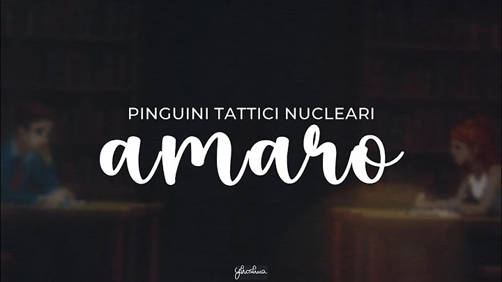 pinguini tattici nucleari - amaro (testo)
