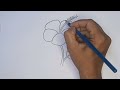 Hibiscus pencil drawing 