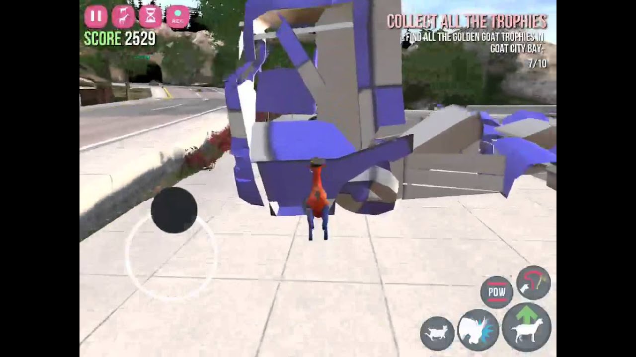 [Goat Simulator] Blauwe witte truc