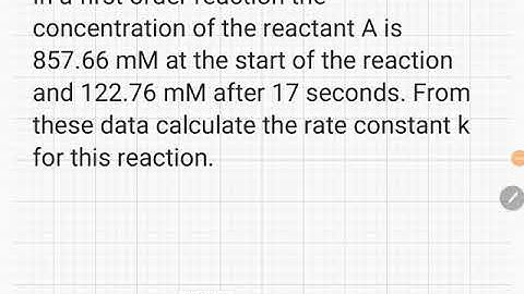 Calculating the rate constant of a first order reaction