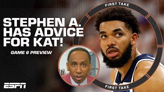 Stephen A. gives advice to Karl-Anthony Towns as Nuggets look to close out series 👀 | First Take