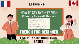 #Lesson-9👉How to say goodbye in french -Farewell Phrases in French ✅A1 level for beginners guide French Farwell