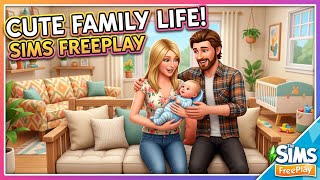 CUTE and cosy little new family  - in SIMS  FreePlay)