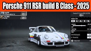 Porsche 911 RSR build B Class in NFS Unbound in 2025