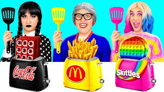 Wednesday vs Grandma Cooking Challenge | Funny Moments by Fun Challenge