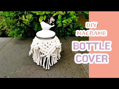 U Macrame l 마크라메 보틀커버, 유리병 꾸미기, 캔들커버 만들기(diy macrame bottle cover/macrame tutorial)