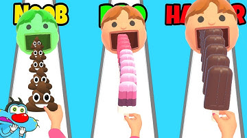 NOOB vs PRO vs HACKER in Popsicle Stack Game | Oggy and Jack | Daddy Gaming