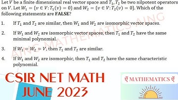Linear Algebra ID-704073 | CSIR NET JUNE 2023