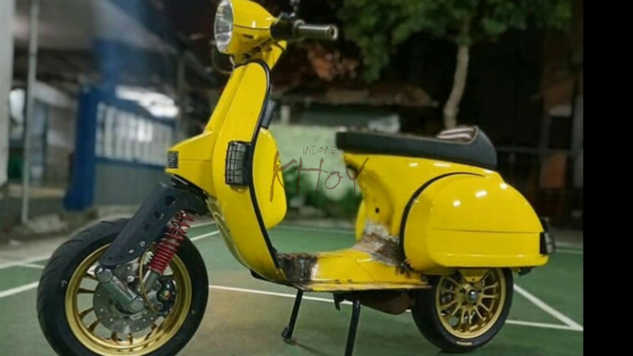 MODIFIKASI DAN INSPIRASI MOTOR VESPA KEREN - YouTube