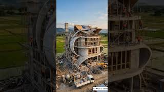 Curved concrete structure high rise building construction techniques