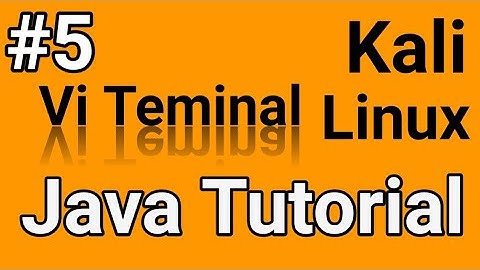 Kali Linux Java programming Without text editor