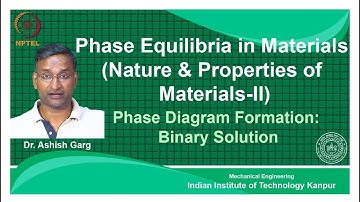 noc18-mm20 Lecture 13-Phase Diagram formation:Binary Solution