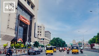 Driving in City Traffic | Chennai City Center | 12.9KM Drive - 4K