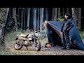 Camp dhiver solo en tourne au japon  honda monkey 125