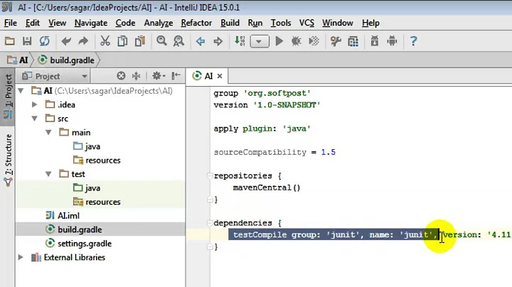 How to create gradle project in intellij IDEA