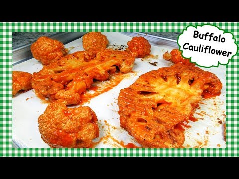 Buffalo Cauliflower Recipe ~ Buffalo Cauliflower Steak Sandwich & Wings