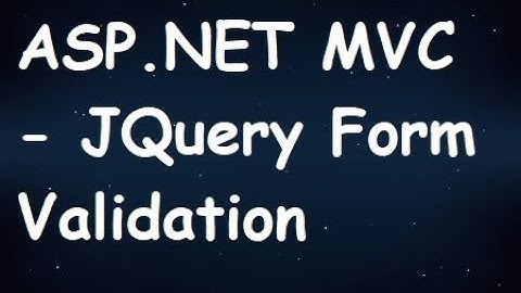 ASP.NET MVC - Client Side Form Validation