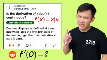Is the derivative of x*abs(x) continuous? f(x)=x*abs(x), f