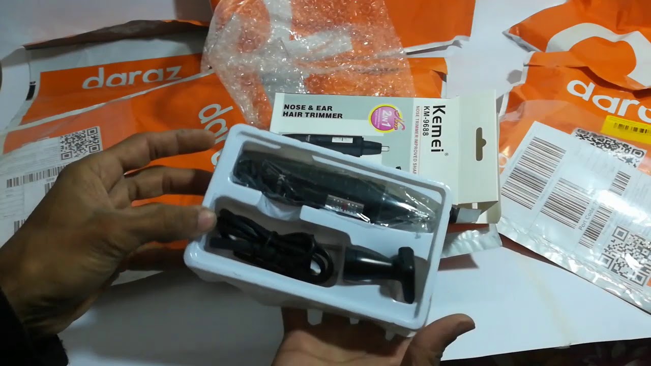 Nose & Ear Hair Trimmer 2in1 shopping daraz.pk Kemei YouTube