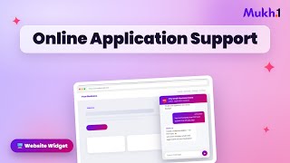 Online Application Support on Website Chat Widget | AI Agent Demo (Mukh.1)