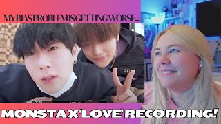 MONSTA X 'LOVE' RECORDING - REACTION!